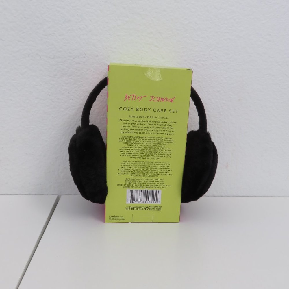 (#A-1) 2pc BETSEY JOHNSON Body Care Gift Box Set Bubble Bath + Earmuff - Picture 5 of 6
